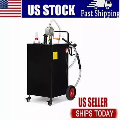 35 Gallon Fuel Caddy Portable Gas Storage Tank With Manual Transfer Pump • $204.99