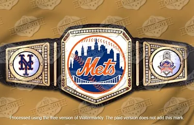 New York NY Mets MLB World Series Championship Belt Adult Size 2mm Brass • $175