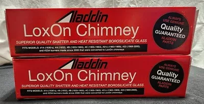 2 Aladdin Lamp Lox-on Chimneys Part # R103 Brand New Replacement Free Shipping • $51.99