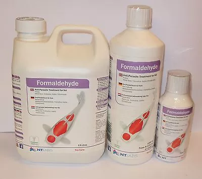 £24.99 • Buy NT Labs Koi Care Formaldehyde Anti-Parasite Pond Treatment 250ml 500ml 1000ml