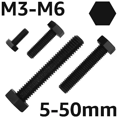 M3 M4 M5 M6 Black Hex Nylon Machine Screws Hexagonal Bolts Uk Stock Free Postage • £9.29