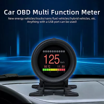 A205 OBD2 Head Up Display HUD Digital Speedometer Temperature Voltmeter Gauge • $44.98