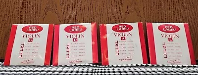 🎻NOS Red Label Violin Single String 1/8  Set Of 4 G D A E • $19.99