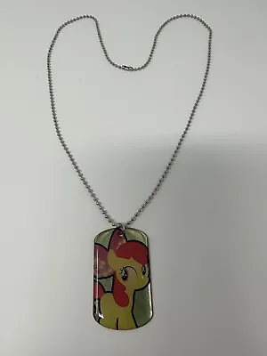 My Little Pony Dog Tag Necklace Apple Bloom #14 Super RARE Hasbro Chain • $5