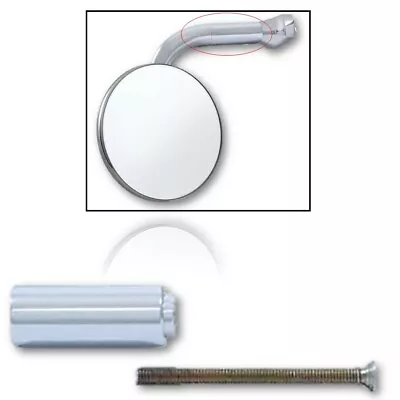 Chrome Rear View Outside Door Glass Peep Mirror Curved Arm Extension Each • $11.95