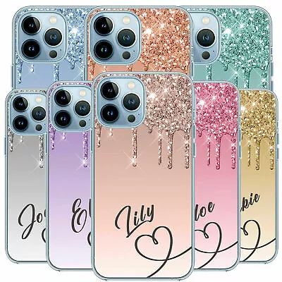 £3.99 • Buy PERSONALISED PHONE CASE NAME  SILICONE COVER FOR IPHONE 14 Max 12 13 XR SE 7 8 