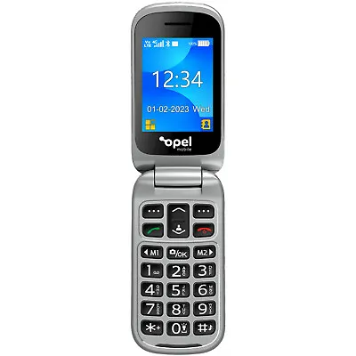 NEW Opel FlipPhone 6 4G BIG BUTTON Flip Phone Black UNLOCKED Express Shipping • $129