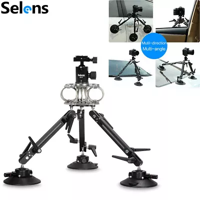 Triple Cups Car Suction Cup Stabilizer With Ball Head For Video DSLR Camera AU • $175.99