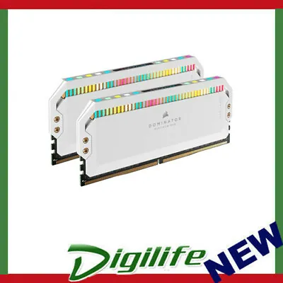 Corsair Dominator Platinum RGB 32GB (2x16GB) DDR5 UDIMM 5600Mhz C36 1.25V White • $269