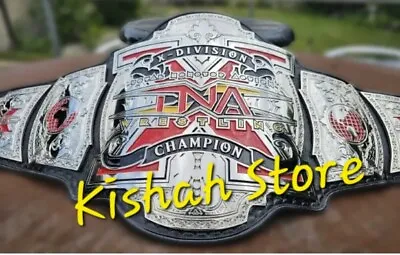 New TNA X-DIVISION Championship Wrestling Belt 2mm Zinc Plates Real Leather • $125