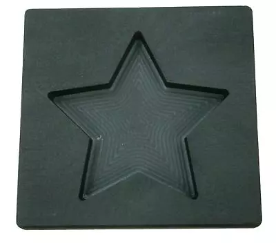 10 Oz Gold STAR Shape High Density Graphite Mold 5oz Silver Bar-USA Made • $68.28