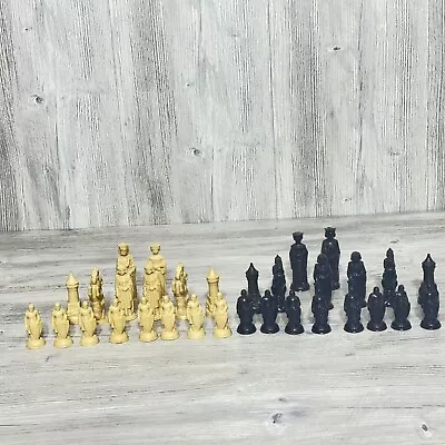 ANRI E.S Lowe Vintage Chess Pieces (Set Of 32) King Arthur Renaissance Medieval • $37.20