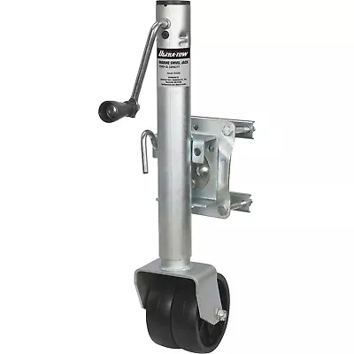 $69 • Buy ULTRA-TOW Bolt On 1500 Lb Capacity Marine Swivel Dual Wheels Trailer Tongue Jack
