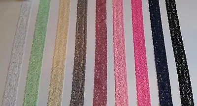 1 Yard Of Soft Lace Elastic 1.5  Wide (38mm) • £1.29