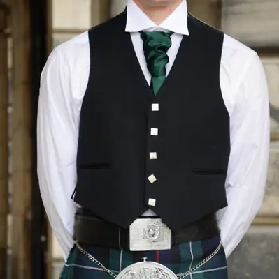 £21.99 • Buy Scottish Prince Charlie Kilt Waistcoat 5 Button Mens Scottish Vest UK Stock