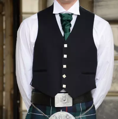 Scottish Prince Charlie Kilt Waistcoat 5 Button Mens Scottish Vest UK Stock • £19.99