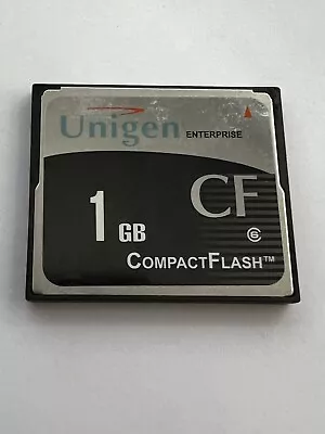 Unigen Enterprise 1GB CF Compact Flash Memory Card - Tested - Tracked Post • $16