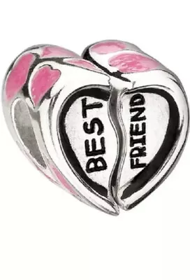 NEW RETIRED Authentic Miss Chamilia Best Friends Forever Pink Enamel Bead • $18