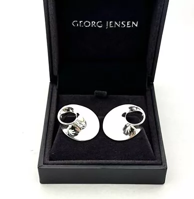 Georg Jensen # 142 Sterling Silver Earrings Moebius Vivianna Torun Denmark 925S • $298