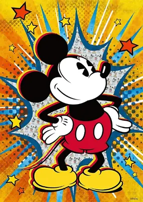 Retro Vintage Mickey Mouse Stars Sunburst Ceramic Tile Mural Backsplash • $179