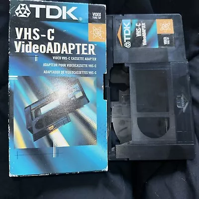 TDK VHS-C VideoAdapter Video Cassette Adapter VHS-C To VHS VCR ~ Trl8#35 • $10