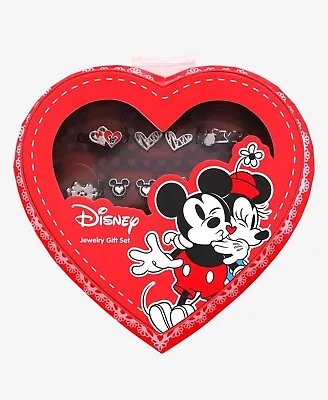 Disney Mickey & Minnie Sterling Silver Rings & Earrings Jewelry Set-Size 7 NWT • $42