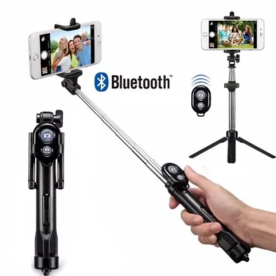 4in1 Wireless Bluetooth Selfie Stick Tripod With Extendable Monopod &Remote CTRL • £7.18