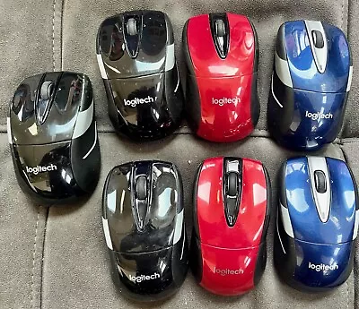 LOT OF 7 Logitech - M525 Wireless Optical Ambidextrous Mouse With Receiver Fast! • $49.99