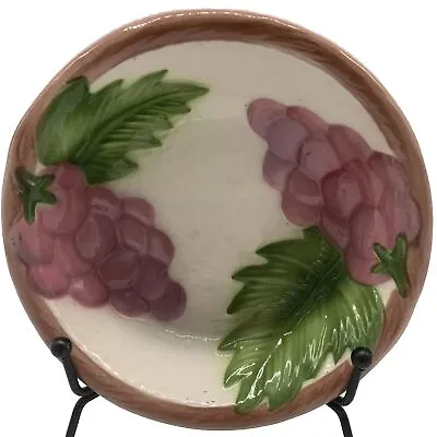 Maddux Of California Berry Bowl Grape Clusters Ceramic Vintage Trinket Dish • $19.99