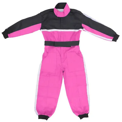 ZORAX Pink Kids Motocross Race Suit Overalls Karting Children Jumpsuits • £29.15