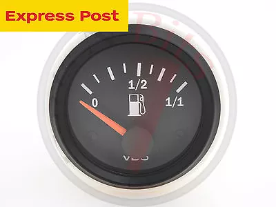 VDO 52mm 12v FUEL TUBULAR TYPE GAUGE(only) AUTOMOTIVE MARINE 4WD 301010009 NEW • $52