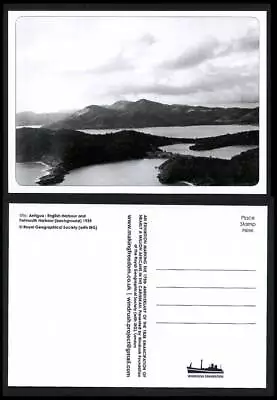Antigua English Harbour & Falmouth Harbour 1939 Postcard Wadadli Hills Panorama • £5.99