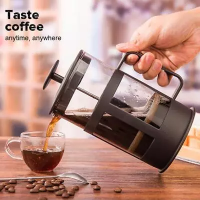 Coffee Maker Cafetiere Plunger French Press 350/600/800ml Black Tea Americano＊ • £8.55