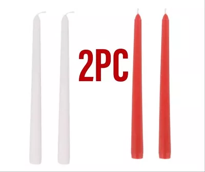 2Pc 10  Taper Wax Candles Wedding Decorative Unscented Candle Multiple Color • $7.49