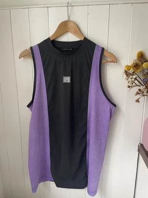 £30 • Buy Acne Studios Designer Purple Black Tank Logo Top Size M Exercise Nike