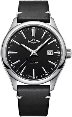 Rotary Oxford Mens Watch With Black Dial And Black Strap GS05092/04 • £94.99