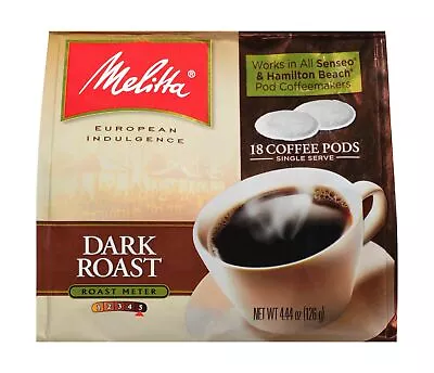 Melitta Coffee Pods For Senseo & Hamilton Beach Pod Brewers Dark Roast 18 C... • $47.99