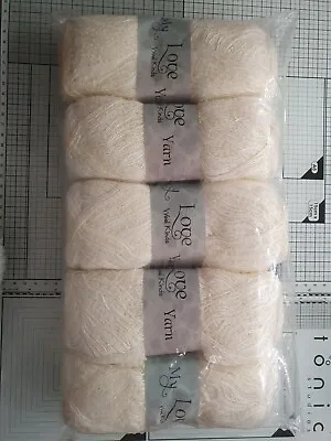 My Love Wool Kinds Yarn Wool 5x100g Dk Style Cream And White 2 Strand Mix • £12