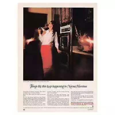 Gaffers And Sattler Gas Range Oven Vintage Magazine Print Ad Kissing Couple 1965 • $12.99