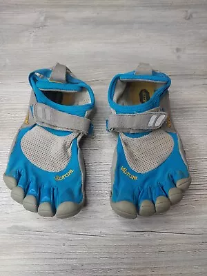 Vibram Five Fingers Treksport Womens 5 US Barefoot Running Shoes W4456 Blue Gray • $21.59