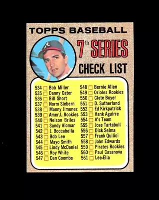 1968 Topps #518 CLETE BOYER (539 Amer.L.Rookies) Unmarked 7th Ser Checklist NMMT • $15