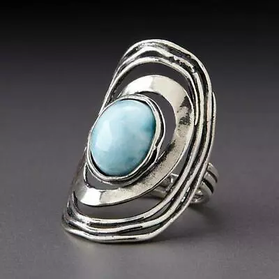 Vintage Moonstone Wedding Ring 925 Silver Jewelry Party Rings For Women Size6-10 • $1.96