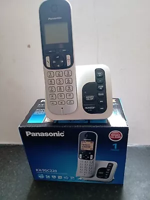 Panasonic KX-TGC220E Cordless Landline Telephone Answering Machine Call Blocker  • £9.95