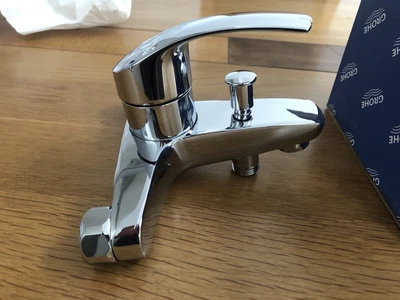 £80 • Buy GROHE Eurosmart Single-lever Bath Tap, Bath And Shower Mixer, Wall Mounted