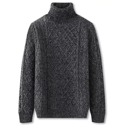 Knitwear Warm Winter Mens Turtleneck Pullover Wool Liner Thick Sweater Pullovers • $40.82