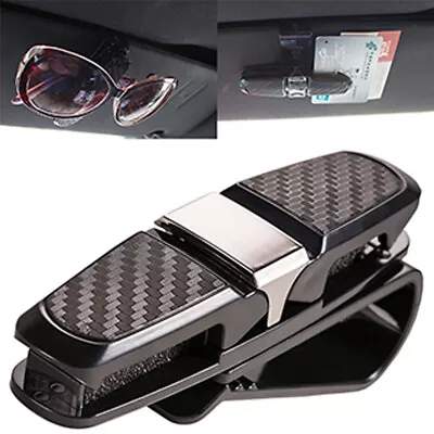 Car Sun Visor Glasses Sunglasses Card Ticket Holder Clip Auto Accessories Black • $8.78