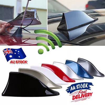 Car Trim Universal Shark Fin Roof Signal Decoration Aerial FM AM Radio Antenna • $11.99