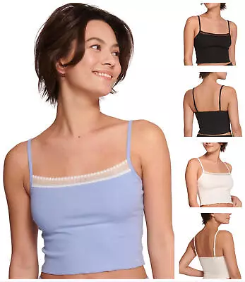 Sloggi Go Ribbed Crop Top Comfortable Non-Padded Womens Cami 10215245  • £9.60