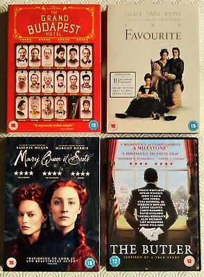 4 X DVD's  THE FAVOURITE / GRAND BUDAPEST HOTEL / BUTLER / MARY QUEEN OF SCOTS • £4.99
