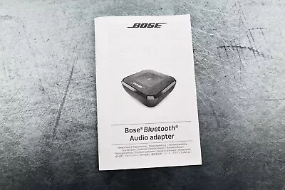 New Bose Bluetooth Audio Adapter Guide Operating Instructions Manual • $11.99